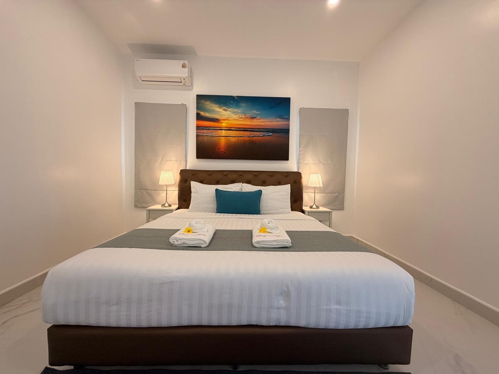 Studio House no pool bedroom prepared for a peaceful stay