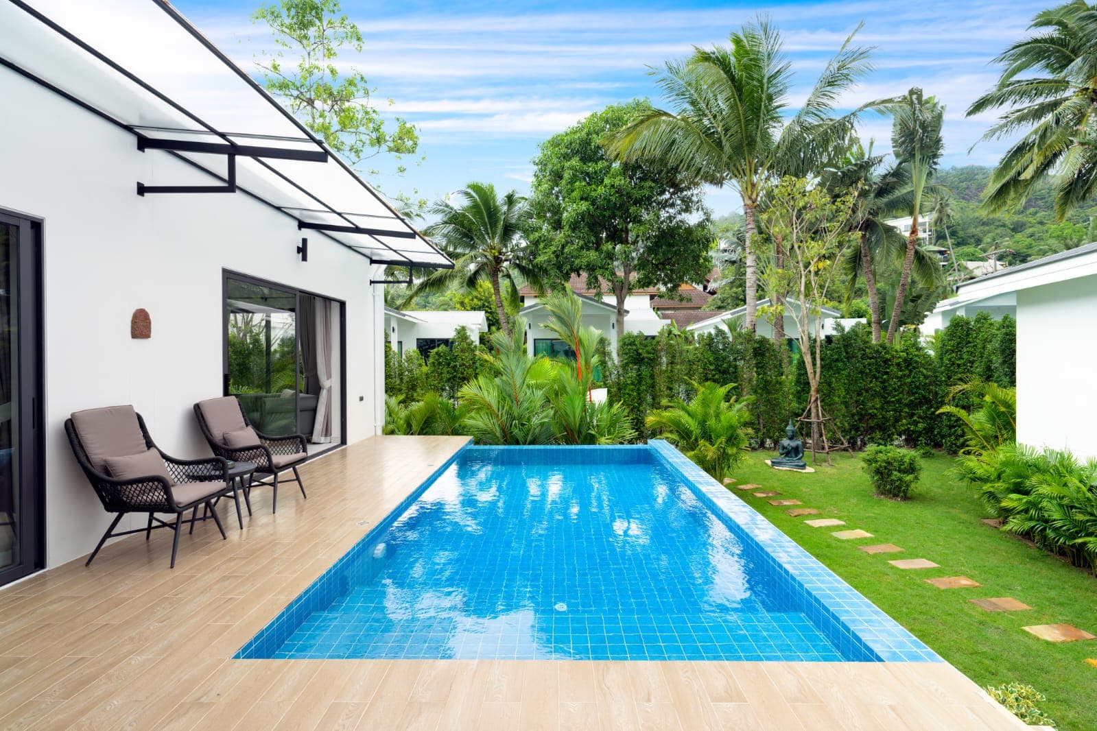 Villa 2 Bedrooms private pool and garden terrace